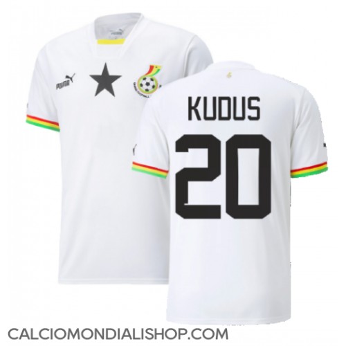Maglie da calcio Ghana Mohammed Kudus #20 Prima Maglia Mondiali 2022 Manica Corta
